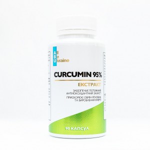 Екстракт куркуми з маточним молочком та чорним перцем Curcumin 95% ABU, 90 капсул